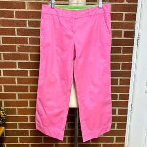 -Lily Pulitzer Palm Beach Fit Pink Chino Capri Golf Pants Women’s 4